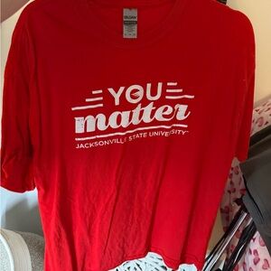 Red JSU Tee with White Graphic